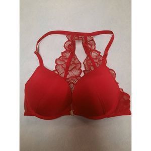 Elegant Red Lace Women's Bra